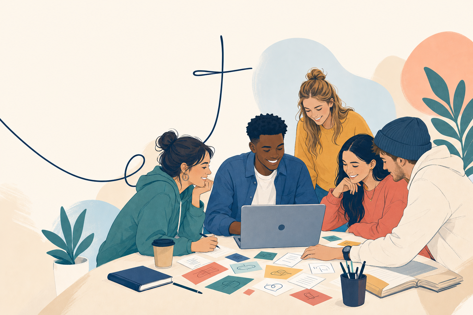 Une équipe jeune qui échange et construit au service des Églises